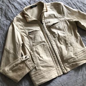 Lauren Ralph Lauren beige jean jackets